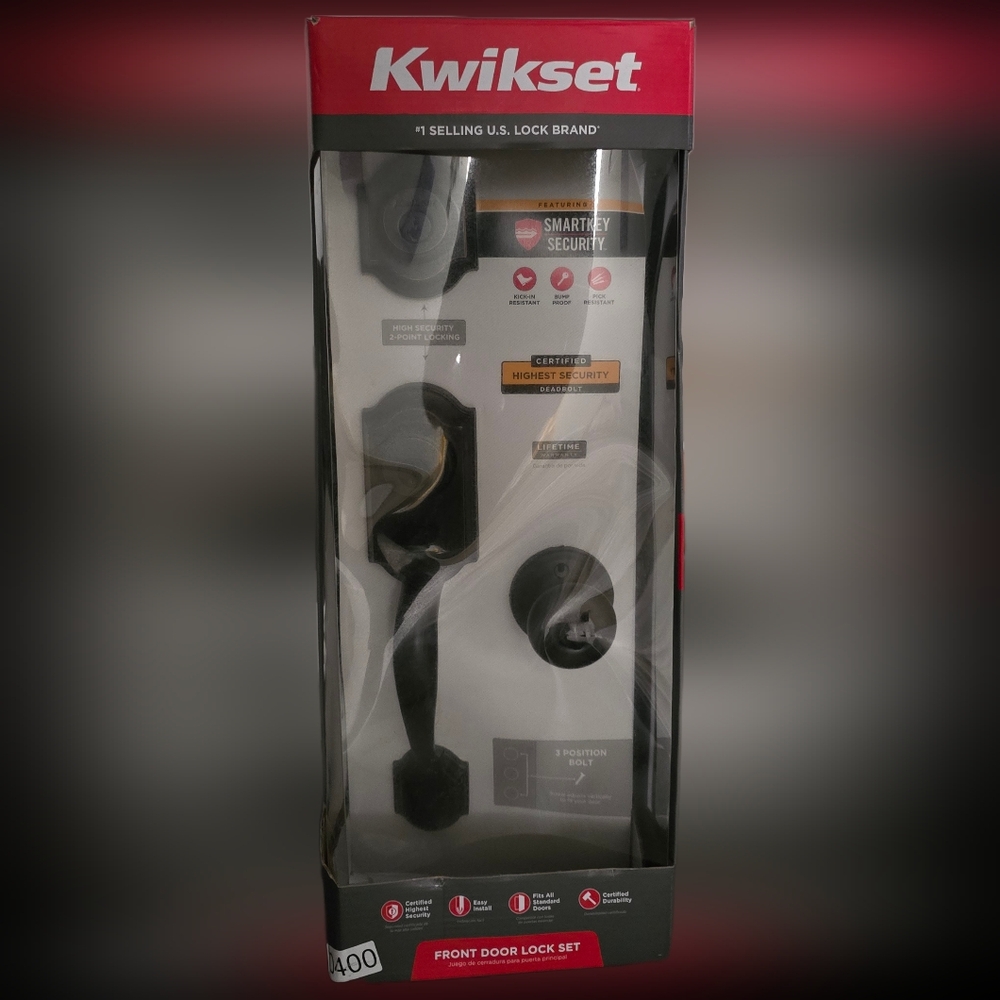 Kwikset Black Front Door Lock Set